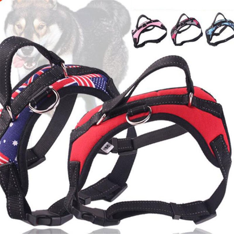K9 Dog Pet Vest Collars Harnesses Safety Lock Buckle Adjustable Collar