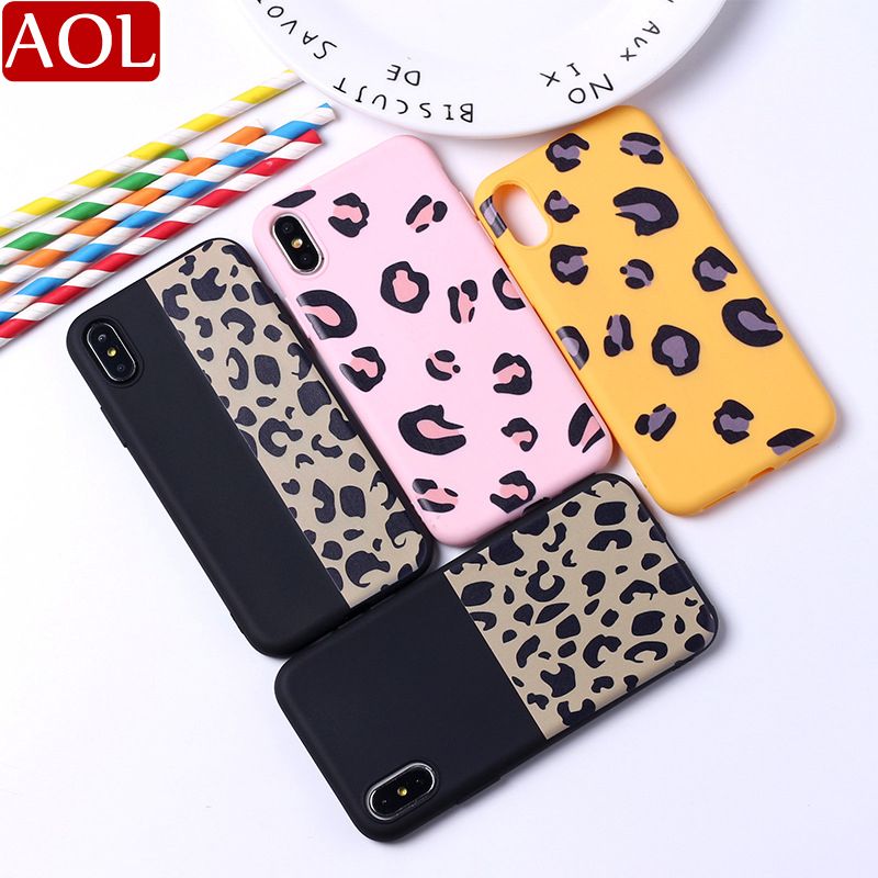 Fashion Leopard Print Matte Phone Case For IPhone 12 Mini 11 Pro Max SE
