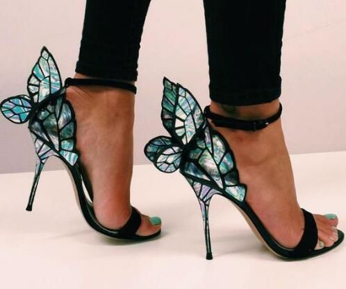 Acquistare Estate Open Toe Tacchi Alti Sandali Farfalla Ali Tacchi A Spillo  Donna Scarpe Da Sposa Fibbia Alla Caviglia Cinturino Donna Pompe Economico  | Consegna Veloce E Qualità | It.Dhgate