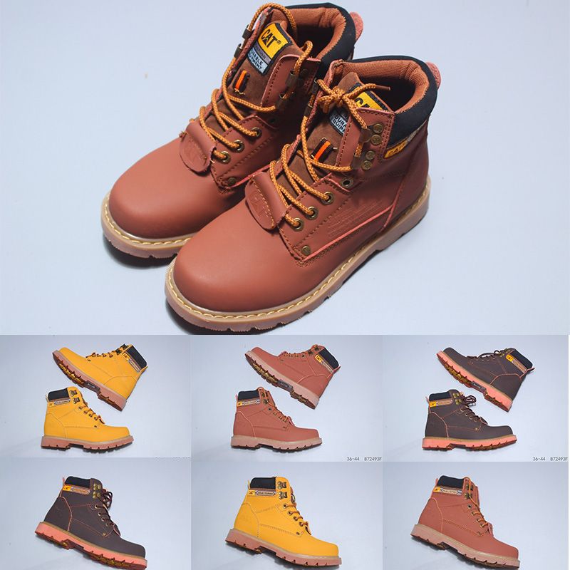 satin al caterpillar is kiyafetleri cat botlar erkekler kadinlar marka motosiklet boots su gecirmez acik inek derisi deri yuruyus botlari kis moda