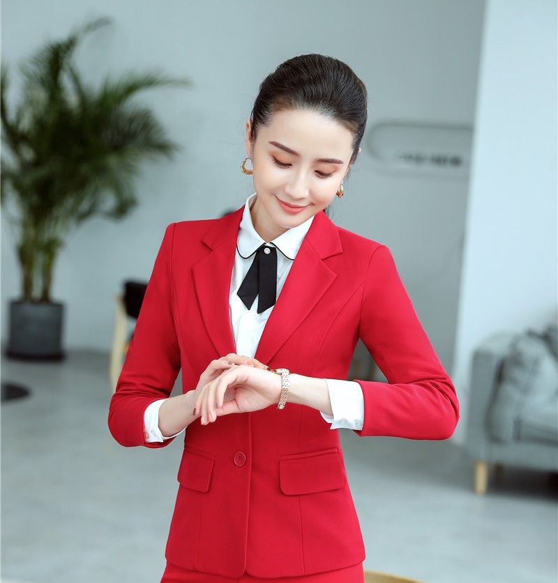 Fashion Styles Formal Women Business Suits with Dress and Jackets Coat