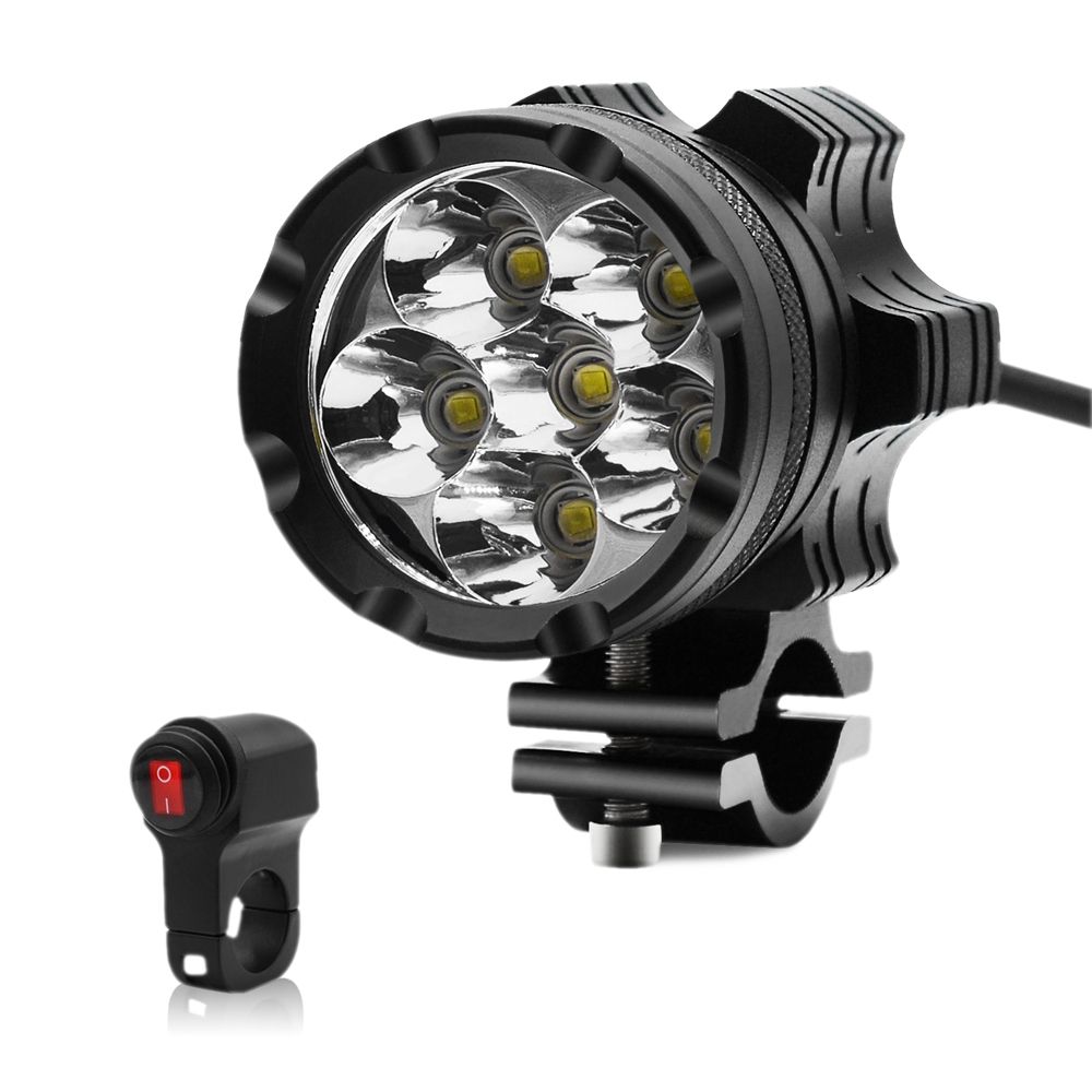 Universal Motorcycle Light T6 LED Driving Headlight Fog Lamp Spot Light 4000LM