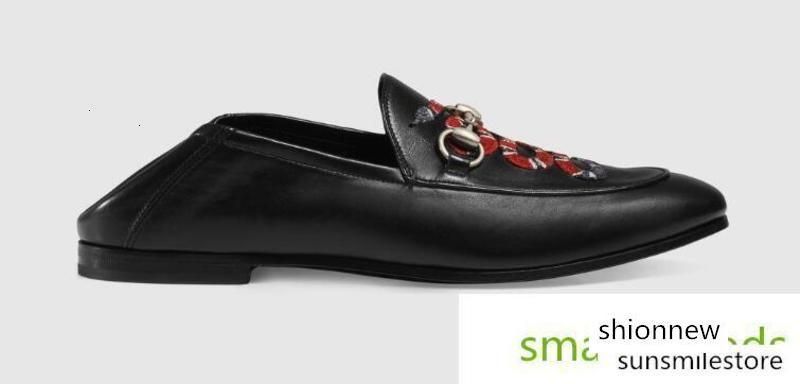 leather loafer with kingsnake