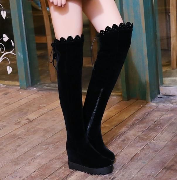 sexy black thigh high boots