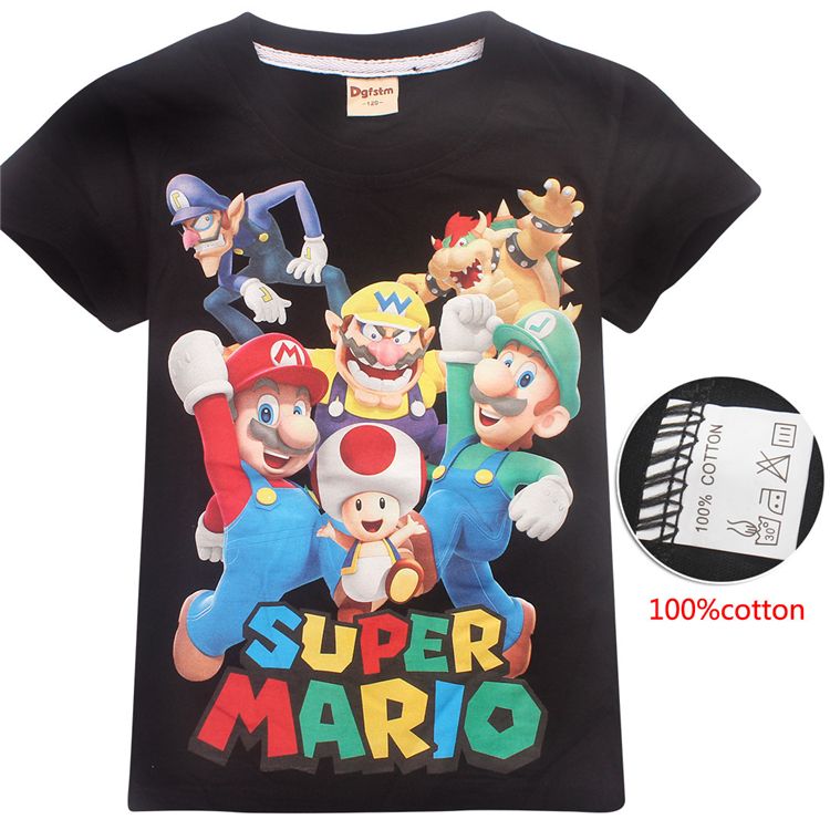 2020 Super Mario Bros T Shirt 4 10t Kids Boys 100 Cotton Tee