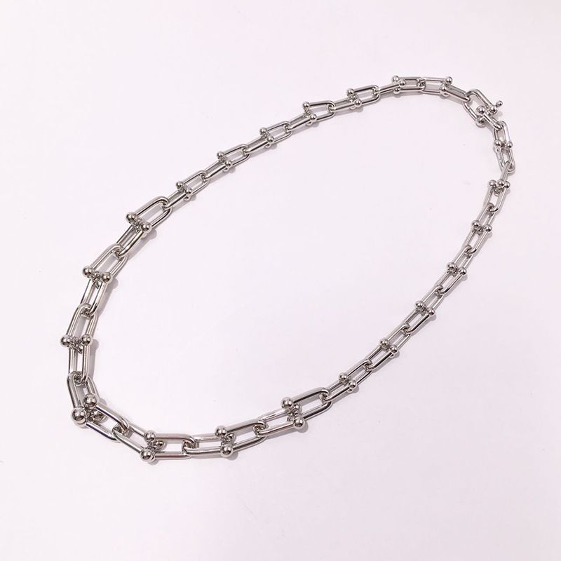 women silver necklace