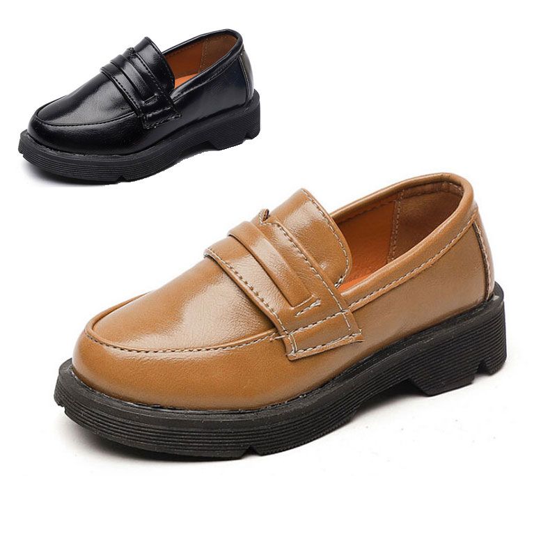 boys black loafers