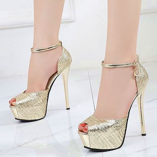 elegant gold shoes