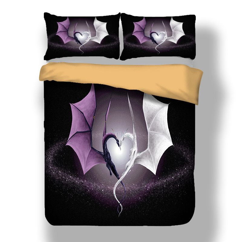 purple dinosaur bedding