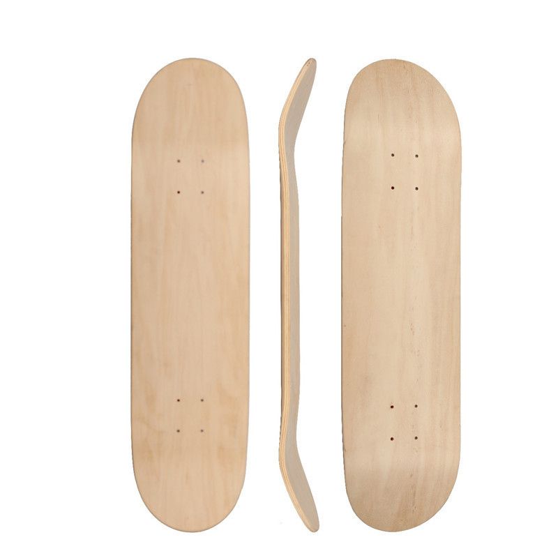 Tiamu 8Inch 8-Layer Maple Blank Double Concave Skateboards Natural Skate Deck Board Skateboards Deck Wood Maple 