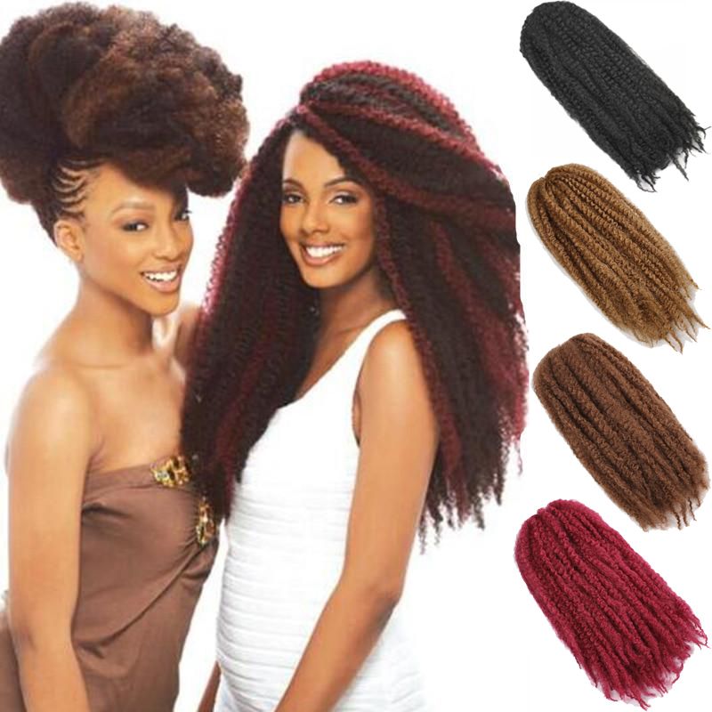 Afro Kinky Twist Braids 18inch Soft And Silky Crochet Hair Bulk