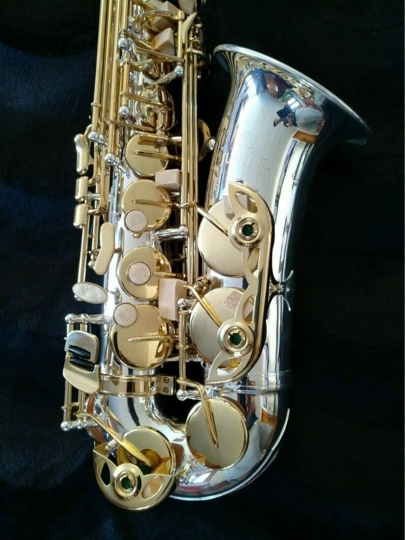 JUPITER JAS 1100SG Alto Saxophone Eb Tune E Flat Musical Instrument Brass Silver Plated Body