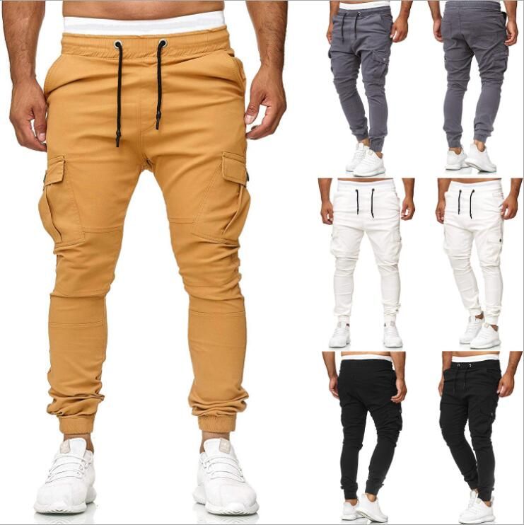 Moda hombre 2019 Jogger Pantalones Joggers aire libre 4 Pantalones Harem de