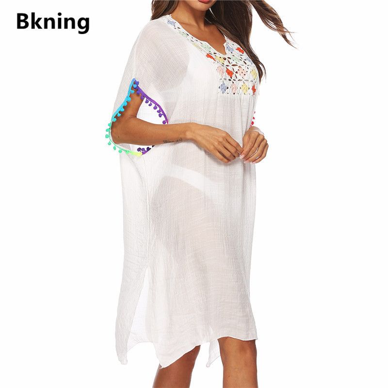 womens white swim cover up
