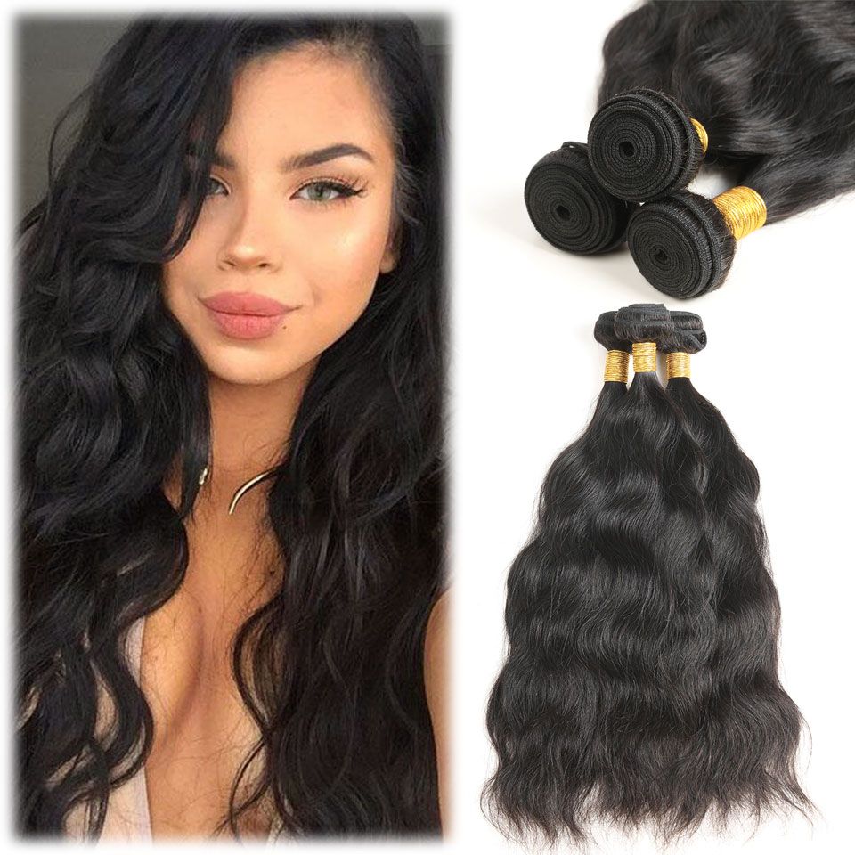 10a Remy Brazilian Natural Wave Hair 3 Bundles 100 Unprocessed