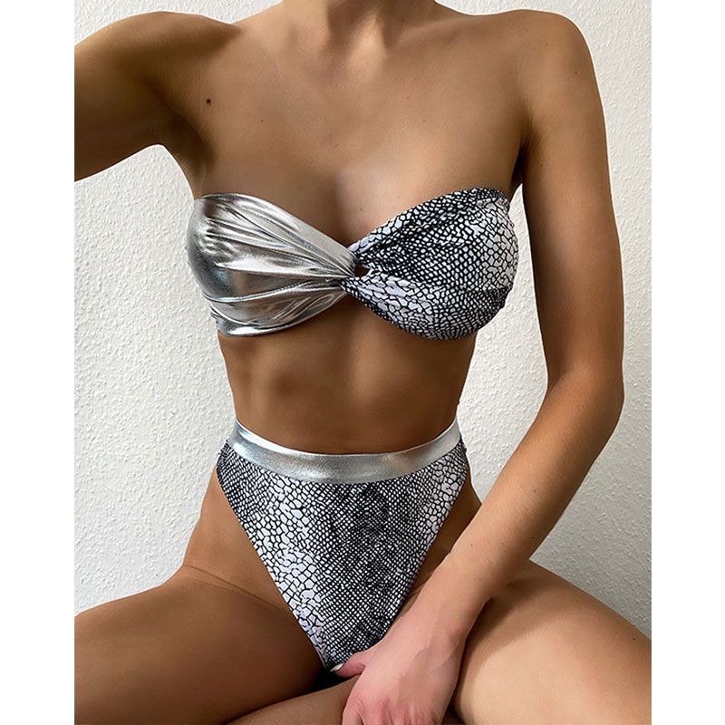 silver bikini set