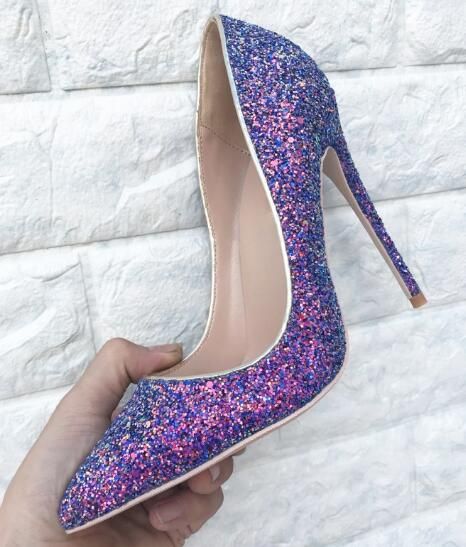 High Heels Pumps Shoes Pointed Toe Slip 