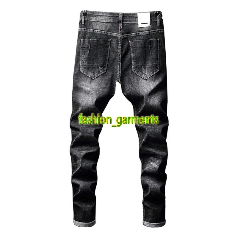 2019 de tendencia pantalones bordados vaqueros para hombre de los pantalones vaqueros estilista moda
