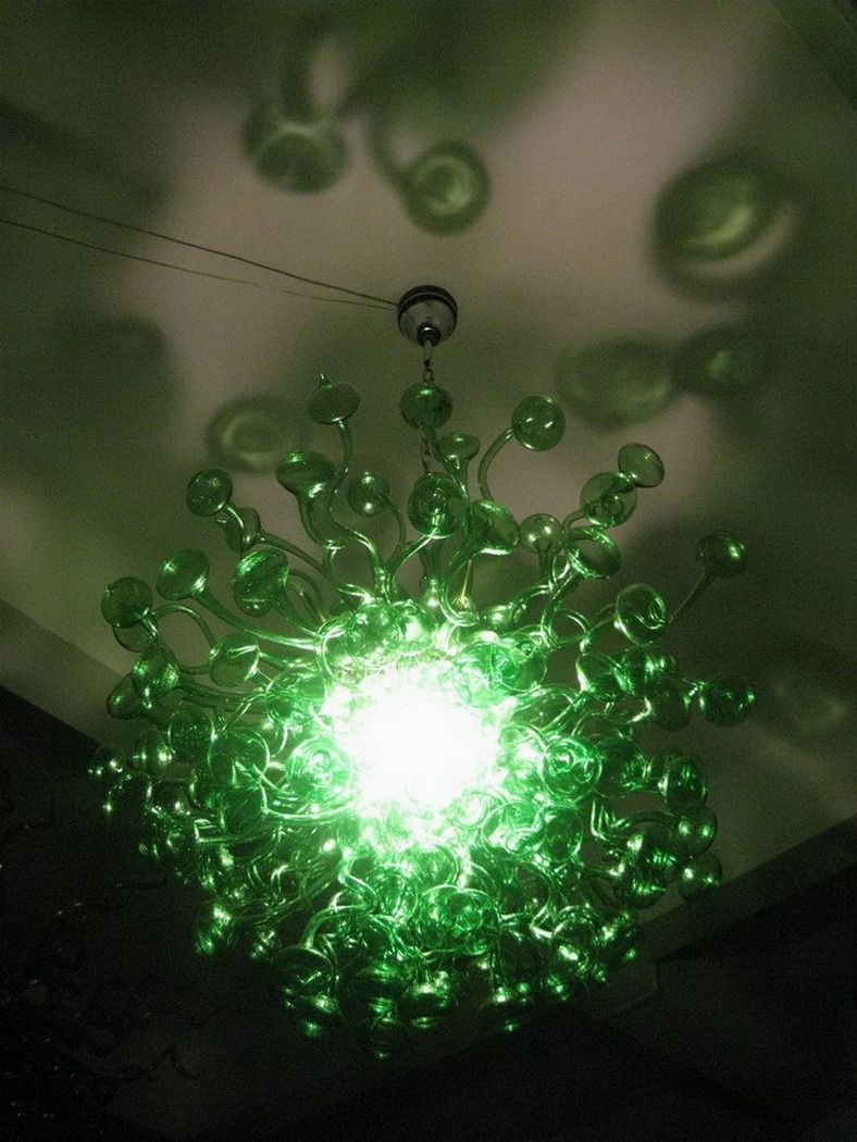 2019 Hot Sales Green Mushroom Shape 100 Handmade Murano Ceiling