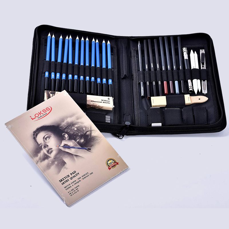 H & B 48 Professional Sketching Pencils and Drawing Kits, Including  Sketching Pads, Graphite Pencils, Pencil Sharpener and Eraser, Artist's Art