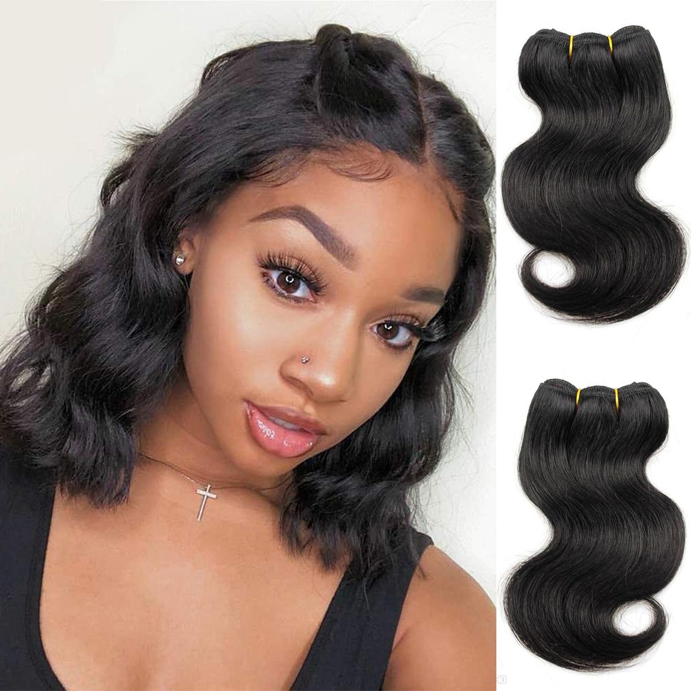 8 inch human hair styles