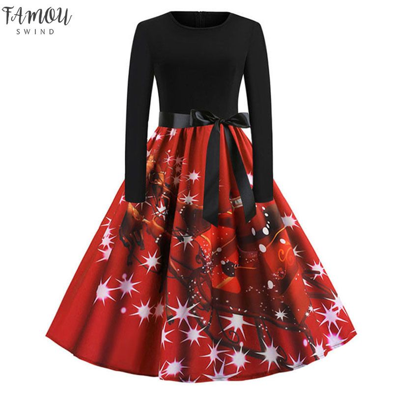 womens vintage christmas dress