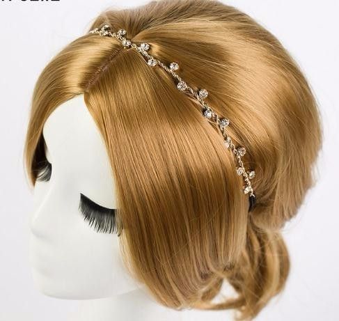 Fashion Women Accessories Crystal Chain Charms Head Bands Women