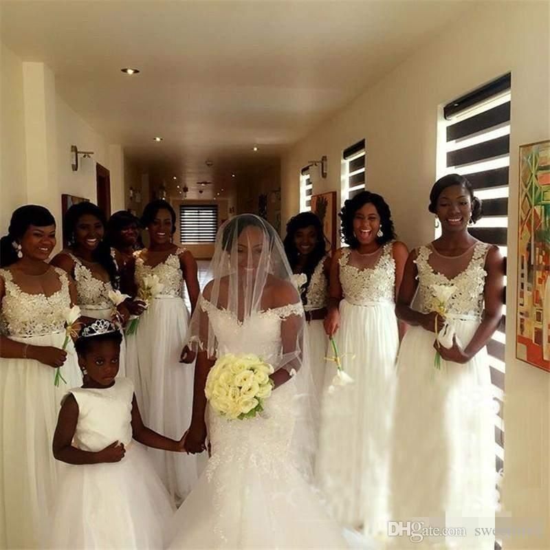 girls white bridesmaid dresses