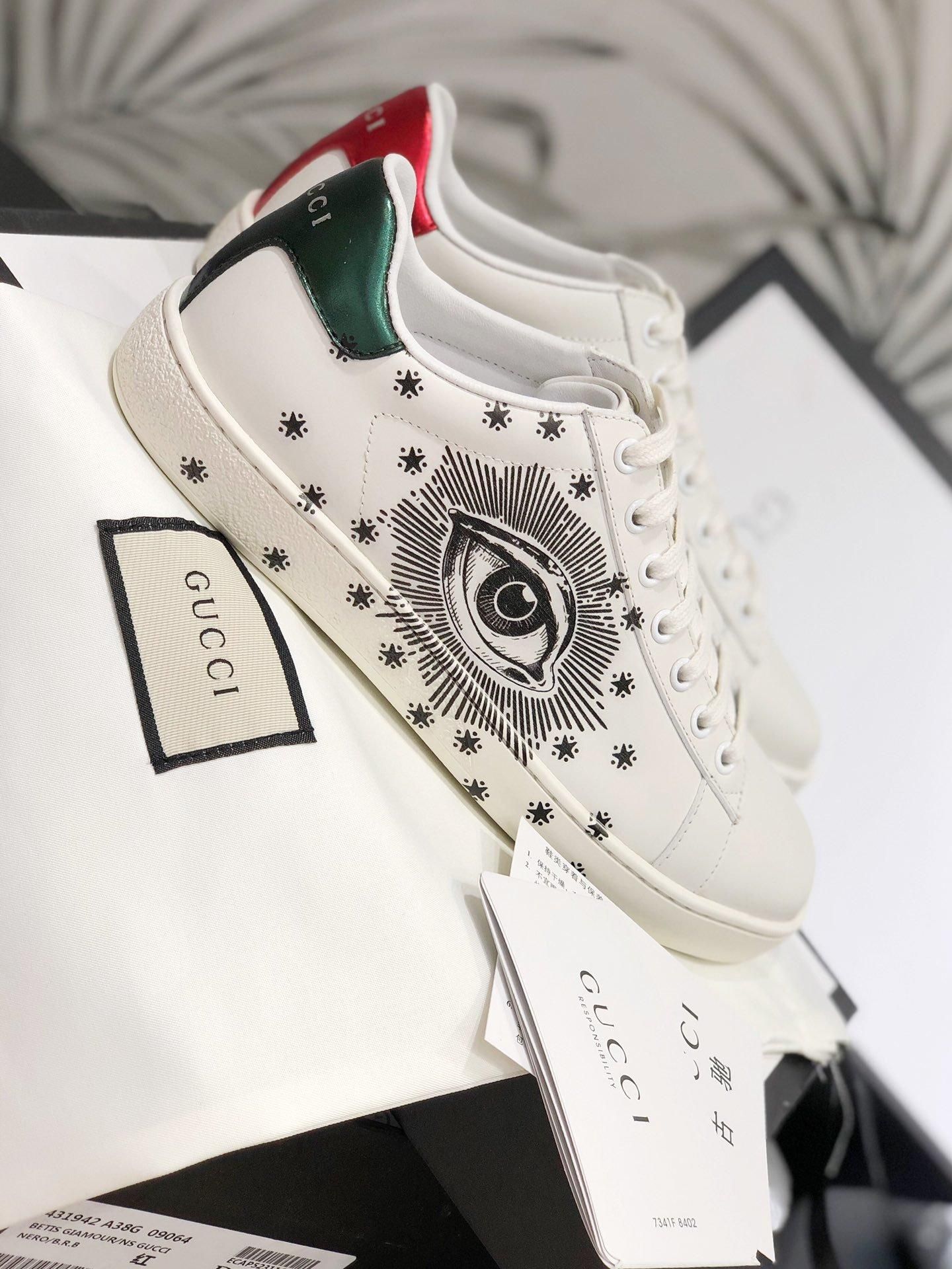 Acquistare Gucci Scarpe Casual Scarpe Amanti Occhio Luxurydesigner Vera  Pelle Bianca Formato Paio Piatto 38 45 Pacchetti Completi Economico |  Consegna Veloce E Qualità | It.Dhgate