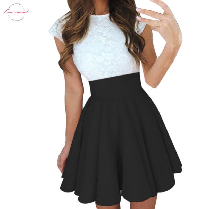 womens black skater dress