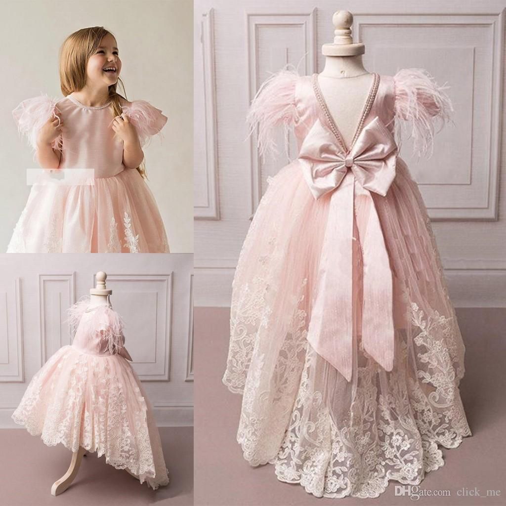 Light Pink Flower Girl Dress Tunkie