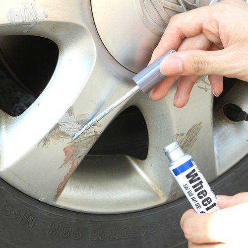 Car Wheel Scratch Repair Touch Up Pen Aluminum Alloy White Touch Up Paint Car Wheel Enamel Pen Auto Detailing Clay Auto Detailing Equipment From