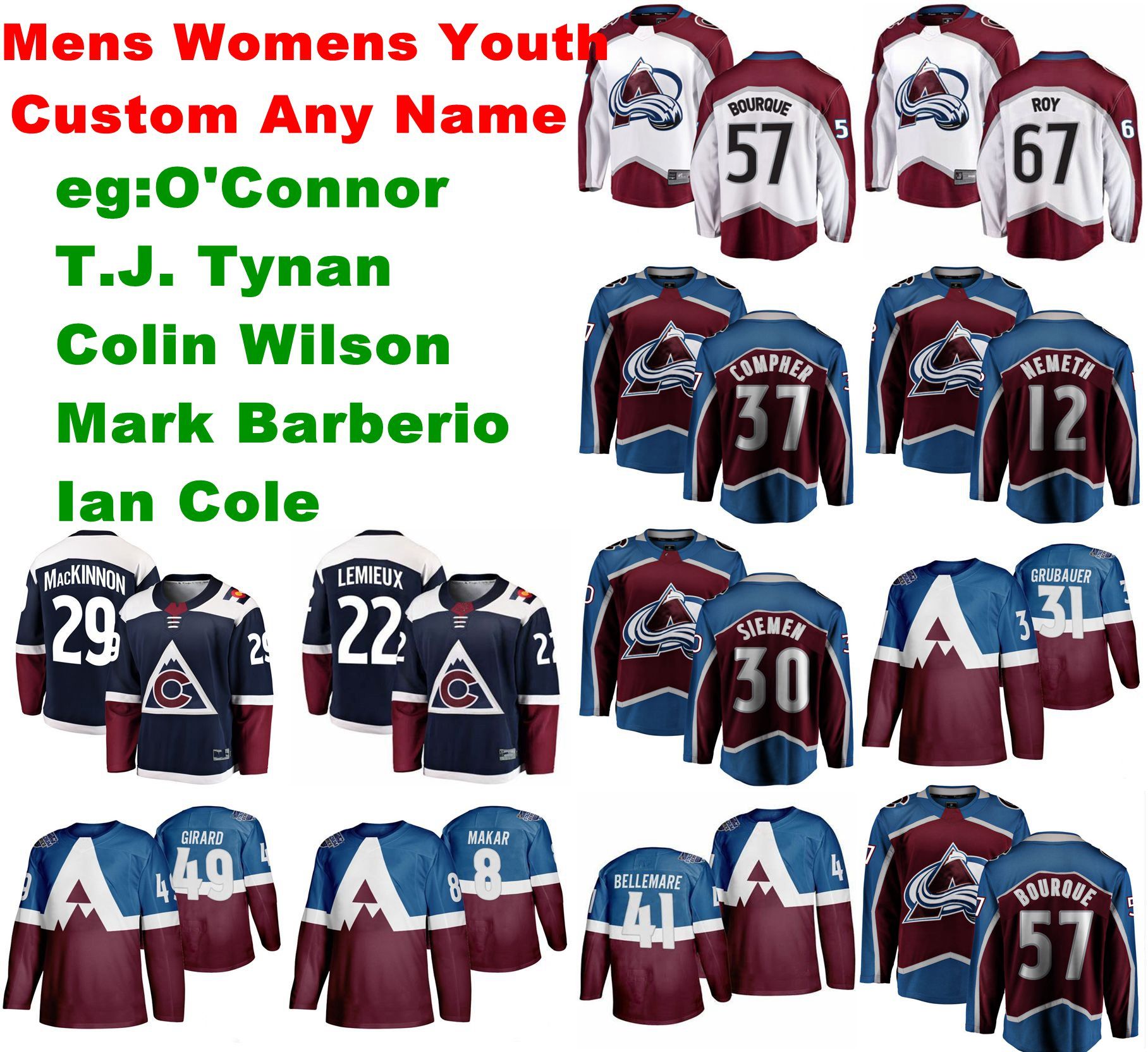 colorado avalanche youth jersey