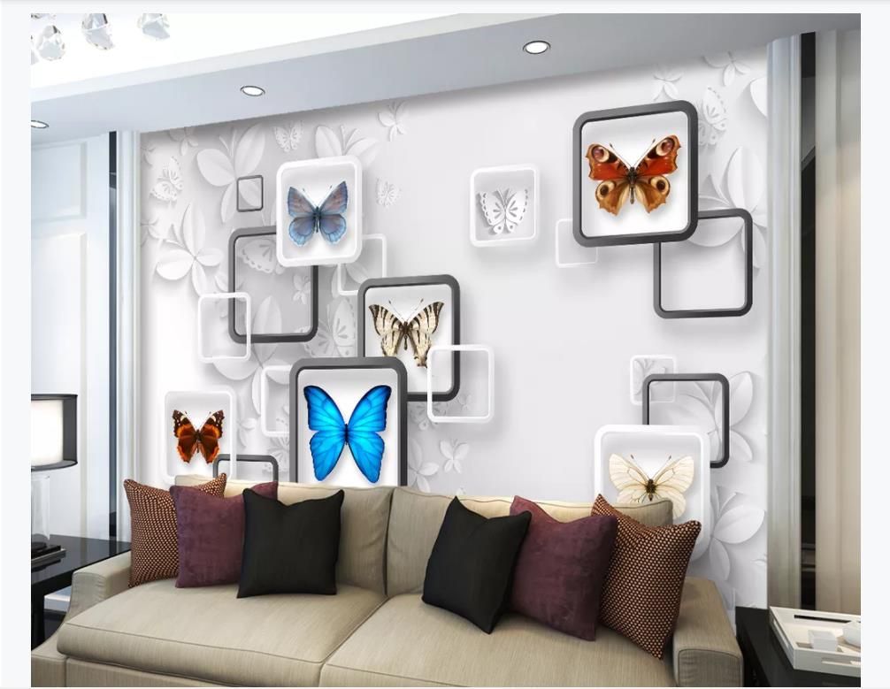 3d Room Wallpaper Custom Photo Mural Elegant Dream Butterfly Box