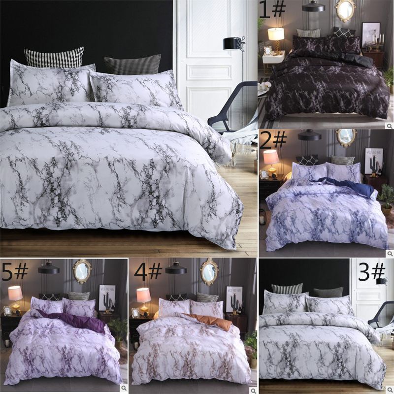 Marble Patterned Bedding Set Of 3 Bed Sets Pillowcase Double Bed Does Not Include Sheets And Padding Xd22308 Cotton Bedding Best Duvet Covers From