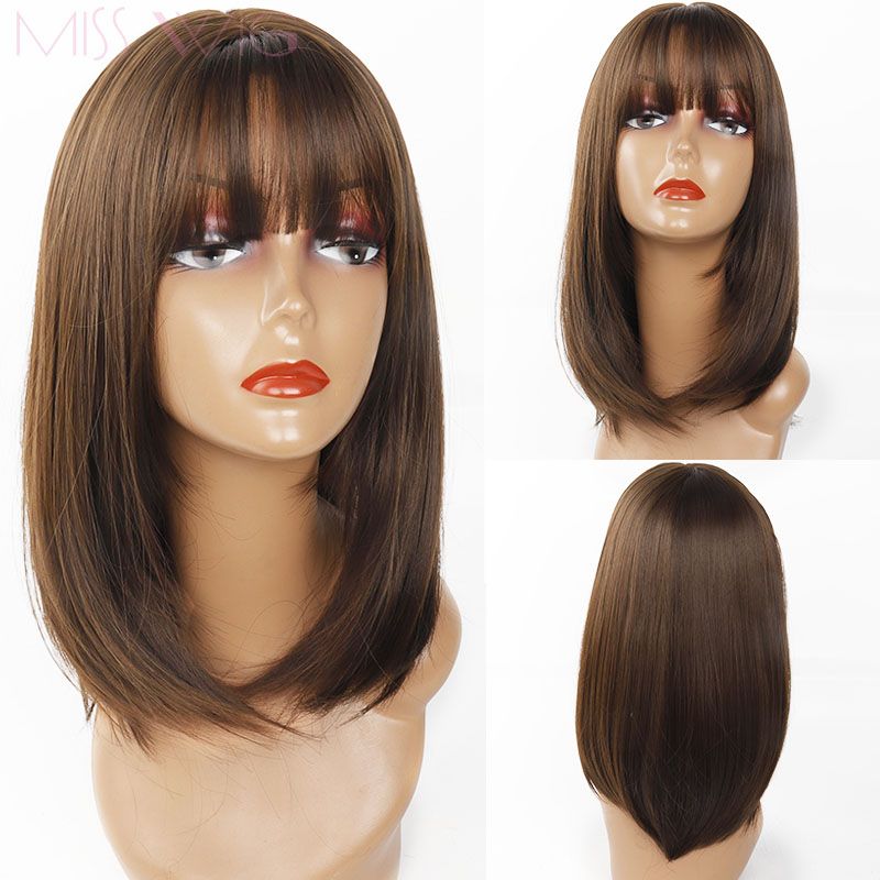 black synthetic wig