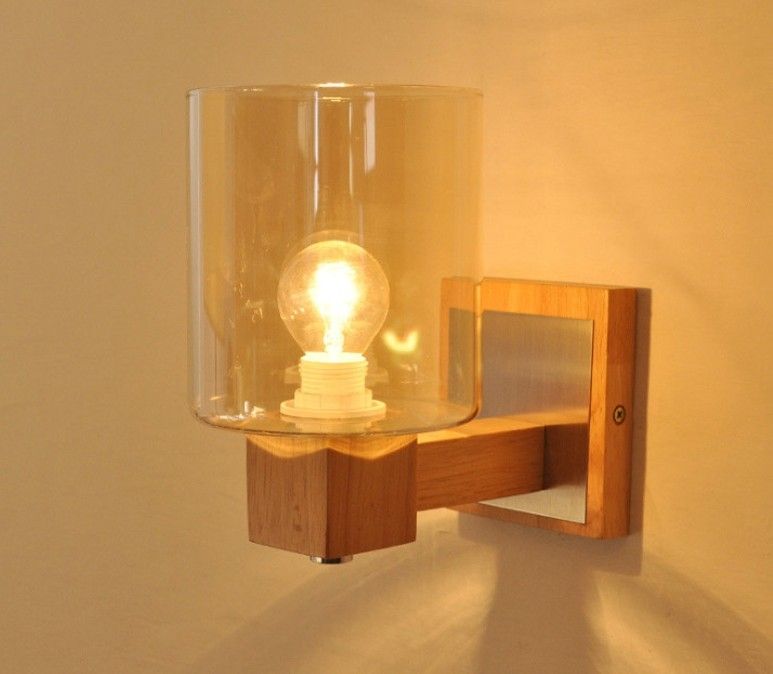 Details about   Wooden Led Wall Lamp Home Indoor Hallway Night Lights Bulb Vintage Design Lamps 
