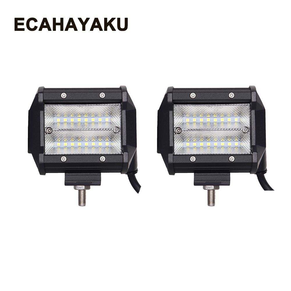 2X 48W Square LED Work Light Spot Lamp For Offroad Truck Tractor Boat 12V 24V