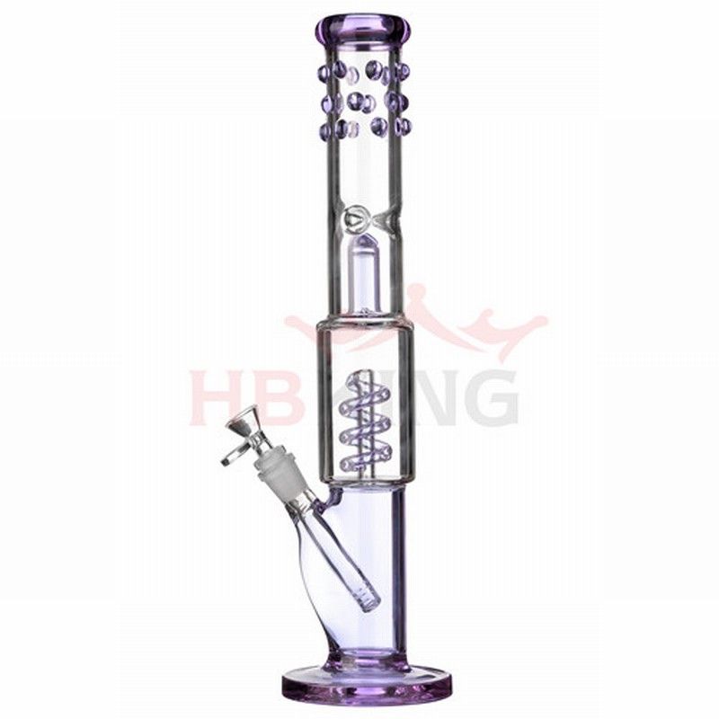 TALL 22" BIG BONG Coil Perc GIANT Cool Glass Water Pipe PURPLE Bubbler Hookah US TALL 22" BIG BONG Coil Perc GIANT Cool Glass Water Pipe PURPLE Bubbler Hookah US