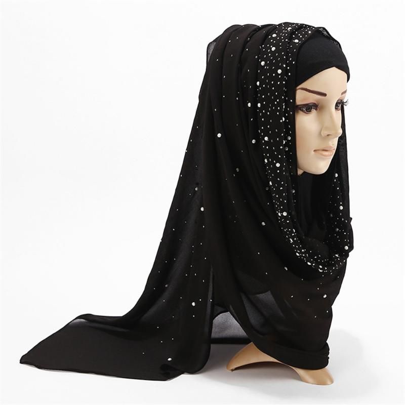 2020 2019 Summer Muslim Women Bubble Chiffon Hijab Scarf Diamonds Glitter Femme Musulman Shawls Islamic Headscarf From Morph1ne 28 89 Dhgate Com