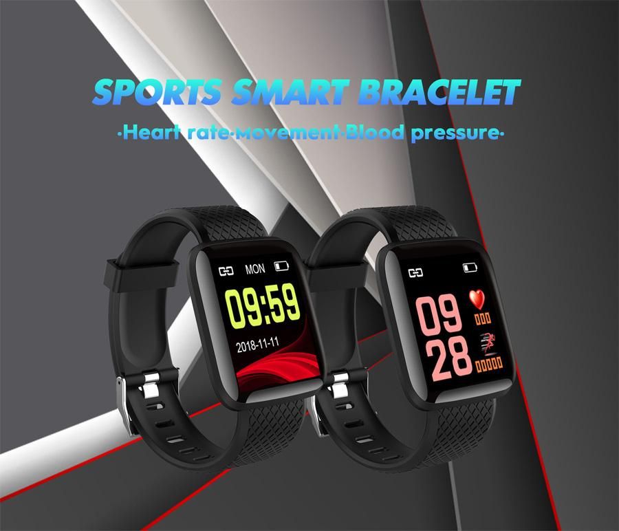 116 Plus montre intelligente bracelet sport Fitness pression artérielle noir 