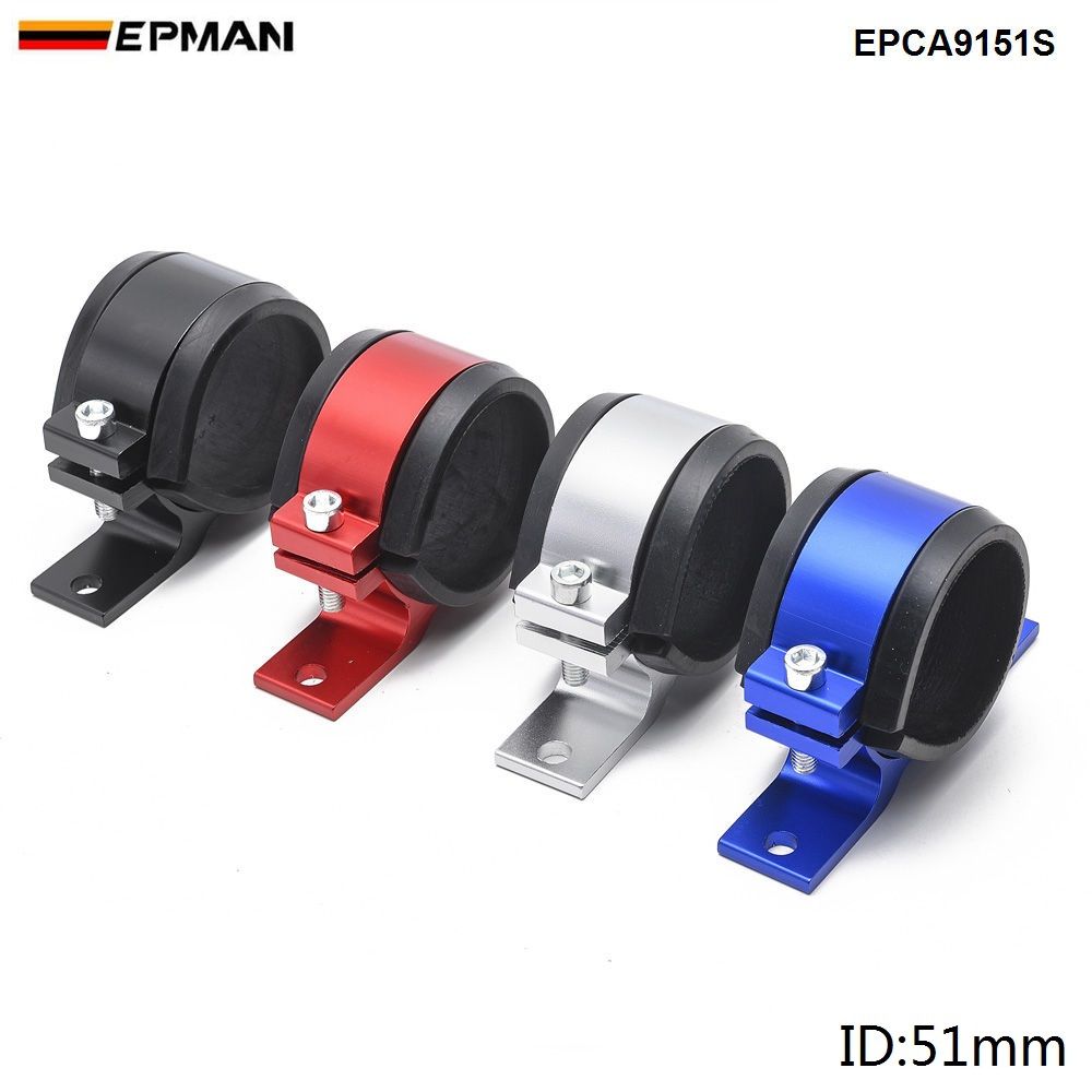 Alloy 60mm External Fuel Pump Filter Mounting Bracket Clamp Cradle Holder Red US