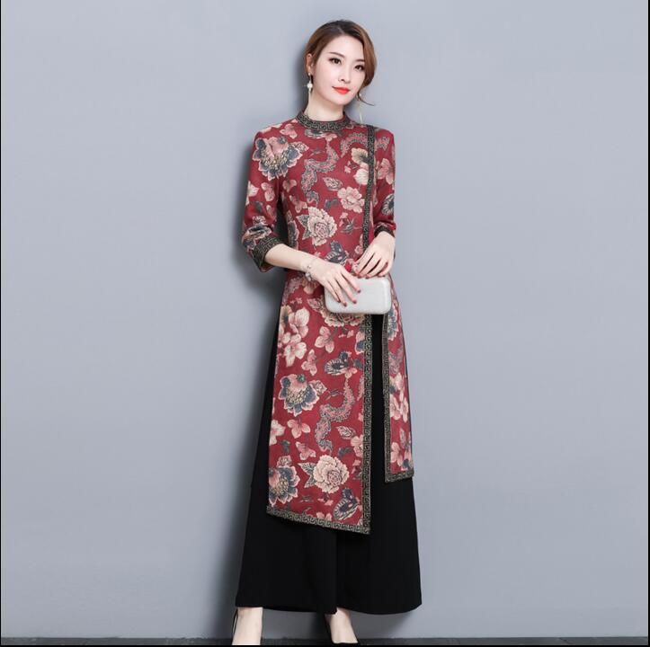 cheongsam with pants