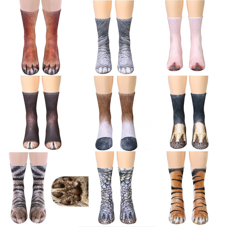 Women Girls 3D Fashion Printed Animal Casual Socks Cute Dog Ankle High Socks