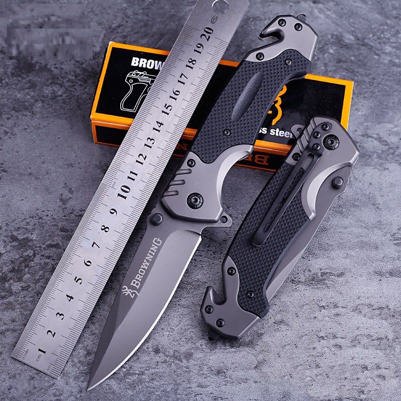 New Browning Knife Portable Folding Knife Titanium Surface And High Hardness Handle Hunting