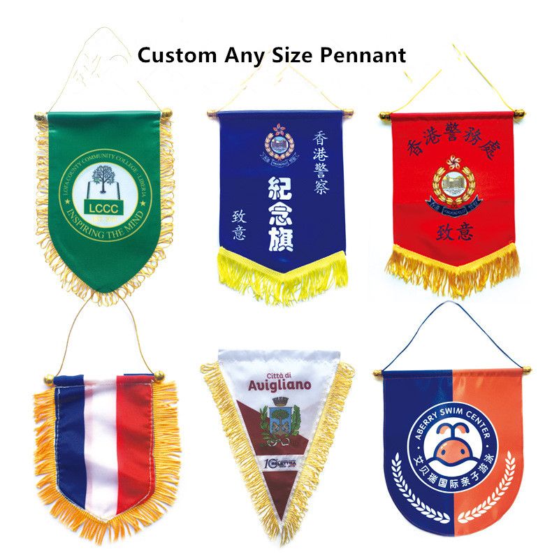 2018 20x30cm Custom Football Club Colorful Small Banner Flag Team