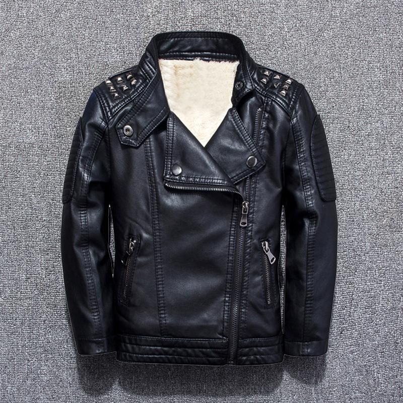 jaqueta tipo couro infantil