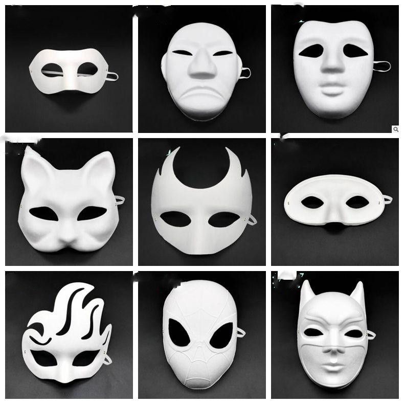 DIY White Paper Masks Unpainted Animal Hero Venetian Mask for Men Women Kids Carnival Face Masks Christmas New Year LXL1010-1 DIY White Paper Masks Unpainted Animal Hero Venetian Mask for Men Women Kids Carnival Face Masks Christmas New Year LXL1010-1