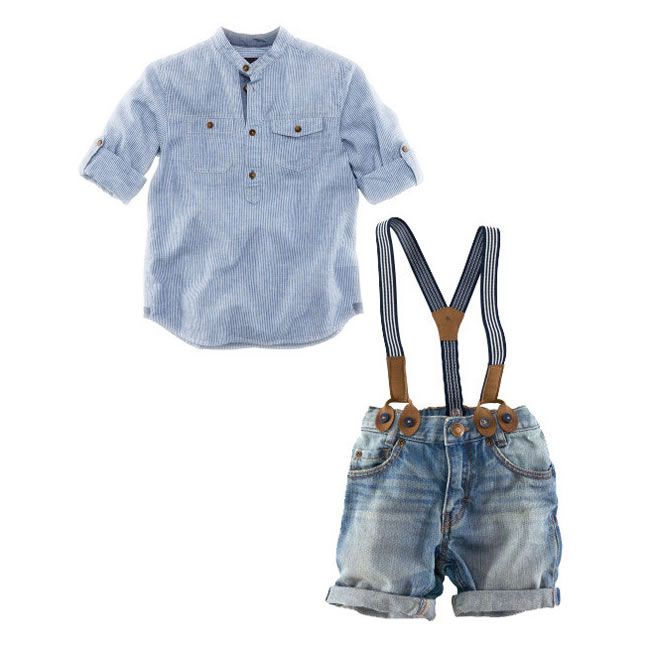 baby boy denim overall shorts
