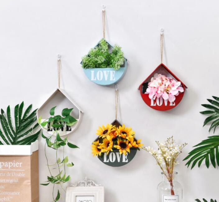 2020 Creative Garden Wrought Iron Plant Floral Wall Wall Decoration